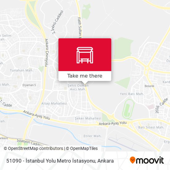 51090 - İstanbul Yolu Metro İstasyonu map