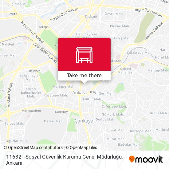 11632 - Sosyal Güvenlik Kurumu Genel Müdürlüğü map