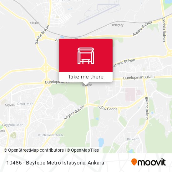 10486 - Beytepe Metro İstasyonu map