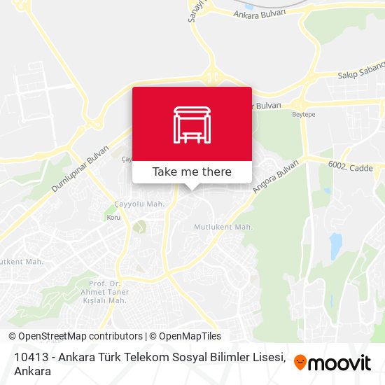 10413 - Ankara Türk Telekom Sosyal Bilimler Lisesi map