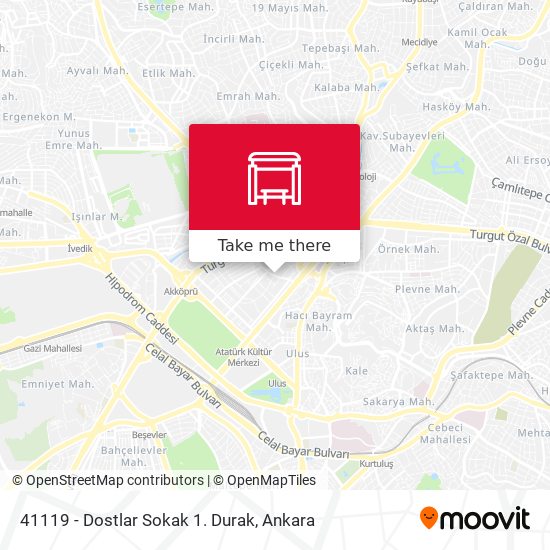 41119 - Dostlar Sokak 1. Durak map