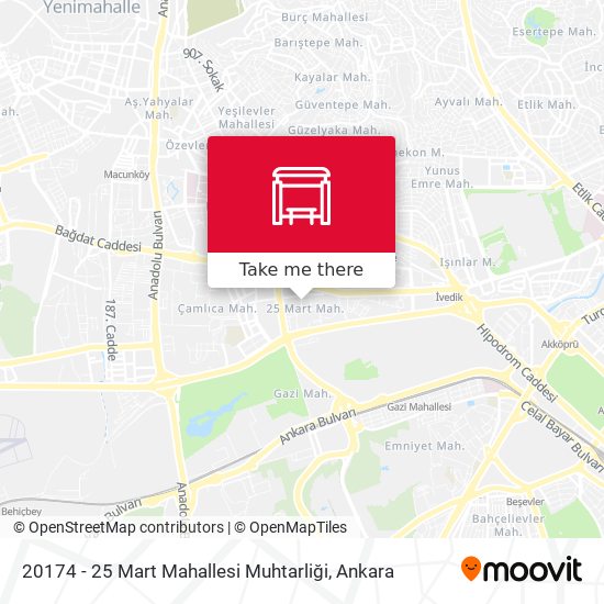 20174 - 25 Mart Mahallesi Muhtarliği map