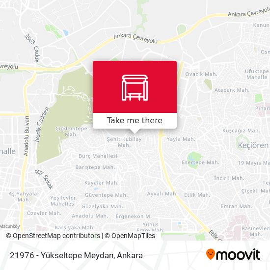 21976 - Yükseltepe Meydan map