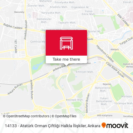 14133 - Atatürk Orman Çiftliği Halkla İlişkiler map