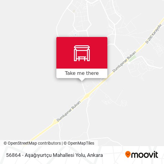 56864 - Aşağıyurtçu Mahallesi Yolu map