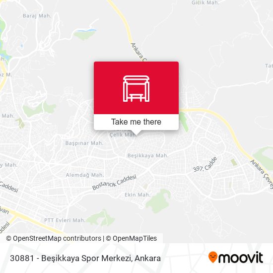 30881 - Beşikkaya Spor Merkezi map