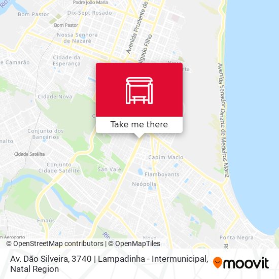 Mapa Av. Dão Silveira, 3740 | Lampadinha - Intermunicipal