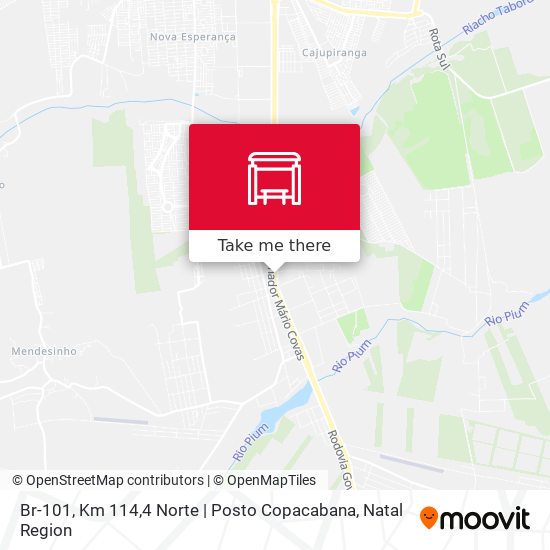 Mapa Br-101, Km 114,4 Norte | Posto Copacabana