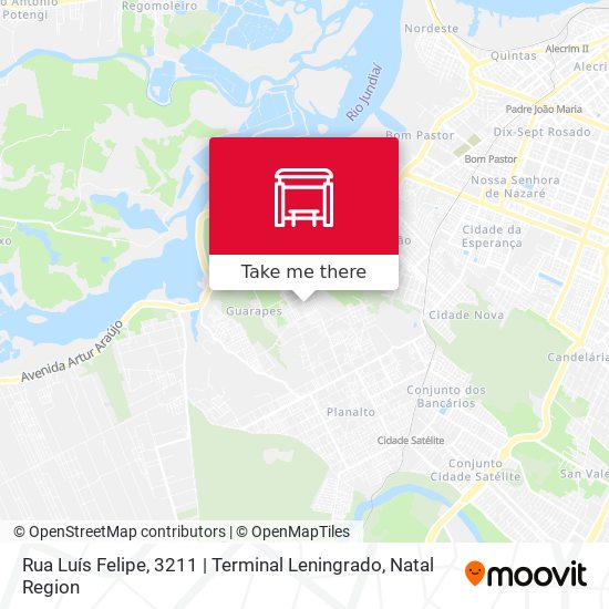 Mapa Rua Luís Felipe, 3211 | Terminal Leningrado