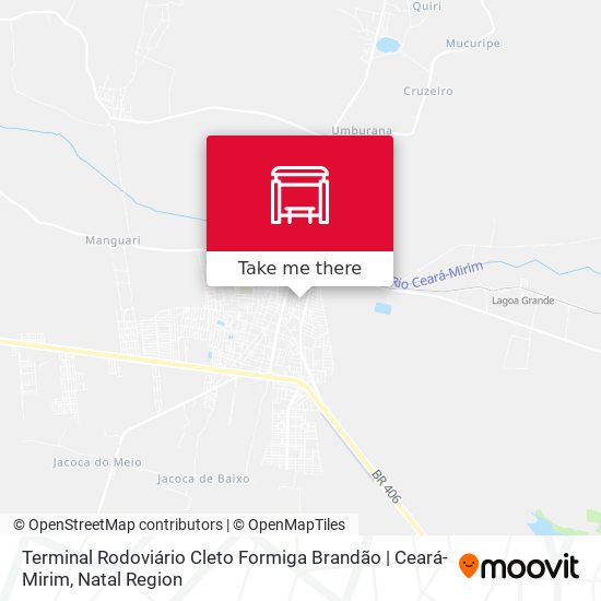 Mapa Terminal Rodoviário Cleto Formiga Brandão | Ceará-Mirim