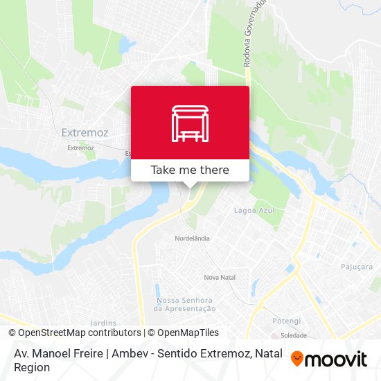 Mapa Av. Manoel Freire | Ambev - Sentido Extremoz