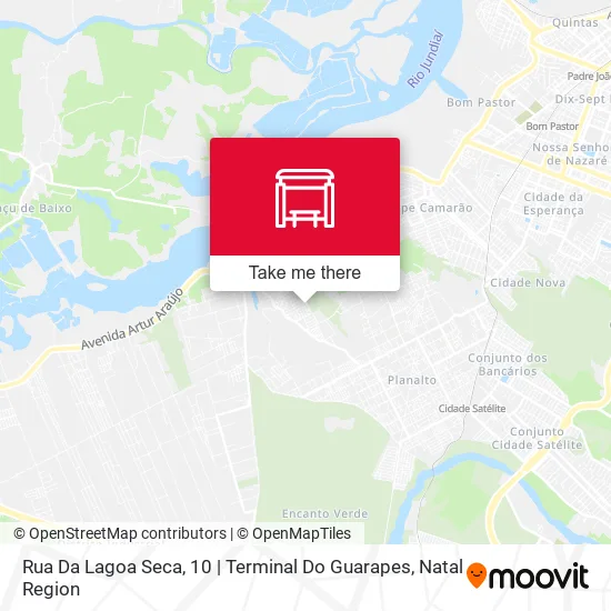 Rua Da Lagoa Seca, 10 | Terminal Do Guarapes map