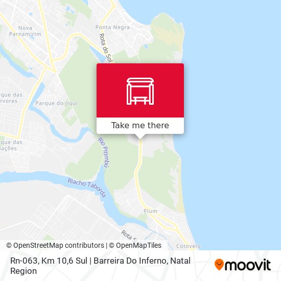 Mapa Rn-063, Km 10,6 Sul | Barreira Do Inferno