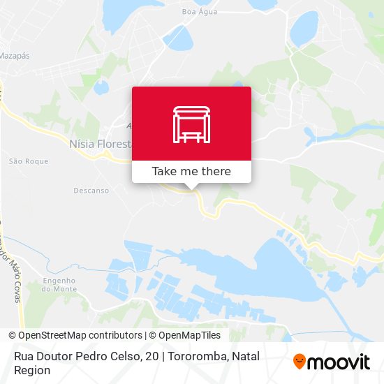 Rua Doutor Pedro Celso, 20 | Tororomba map
