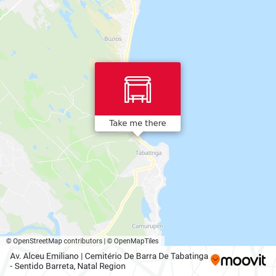 Av. Alceu Emiliano | Cemitério De Barra De Tabatinga - Sentido Barreta map