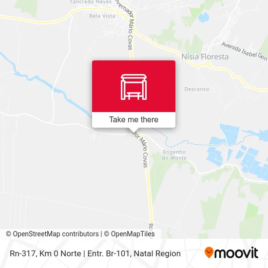 Rn-317, Km 0 Norte | Entr. Br-101 map