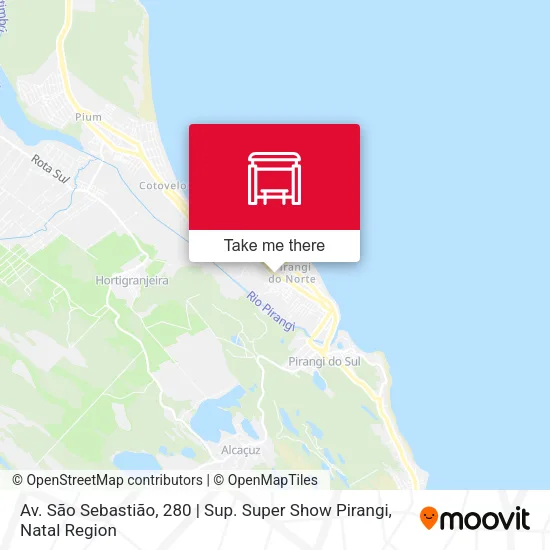 Av. São Sebastião, 280 | Sup. Super Show Pirangi map