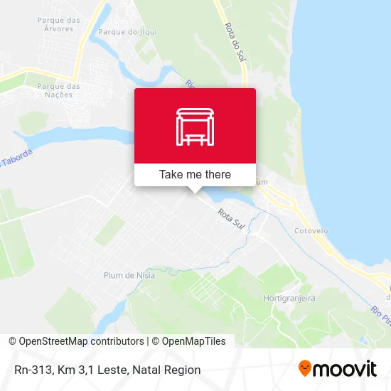 Rn-313, Km 3,1 Leste map