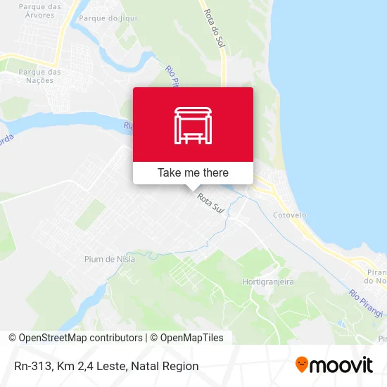 Rn-313, Km 2,4 Leste map