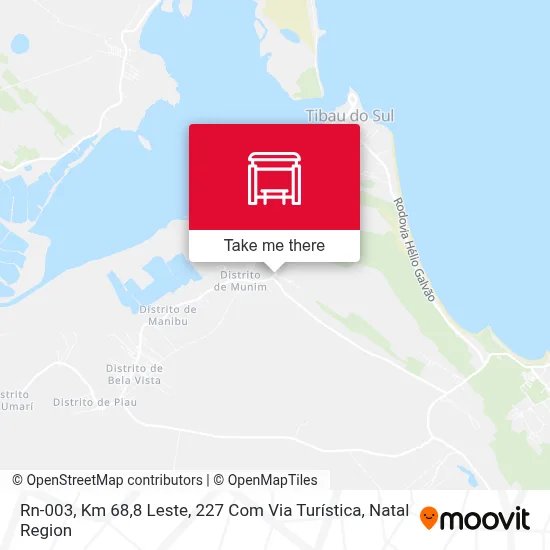 Rn-003, Km 68,8 Leste, 227 Com Via Turística map