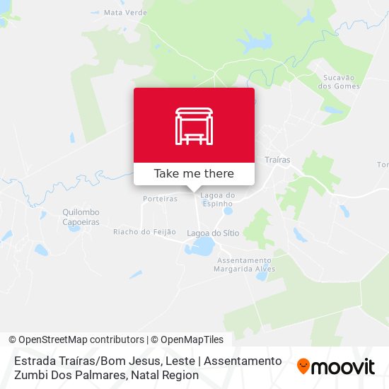 Estrada Traíras / Bom Jesus, Leste | Assentamento Zumbi Dos Palmares map