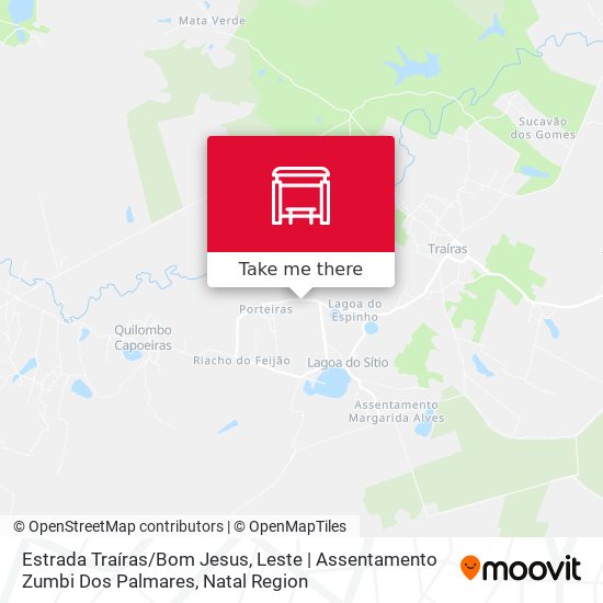 Estrada Traíras / Bom Jesus, Leste | Assentamento Zumbi Dos Palmares map