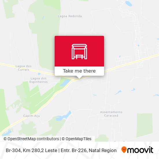 Br-304, Km 280,2 Leste | Entr. Br-226 map
