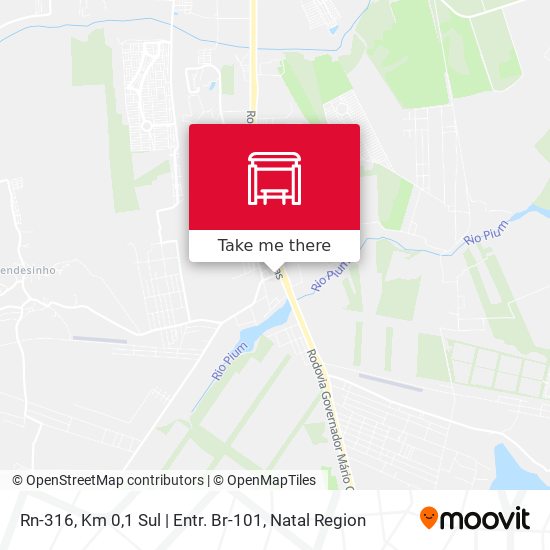 Rn-316, Km 0,1 Sul | Entr. Br-101 map