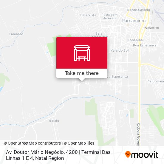 Mapa Av. Doutor Mário Negócio, 4200 | Terminal Das Linhas 1 E 4