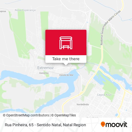 Rua Pinheira, 65 - Sentido Natal map