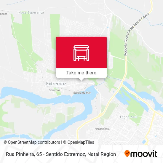 Rua Pinheira, 65 - Sentido Extremoz map