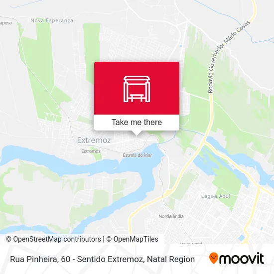Rua Pinheira, 60 - Sentido Extremoz map