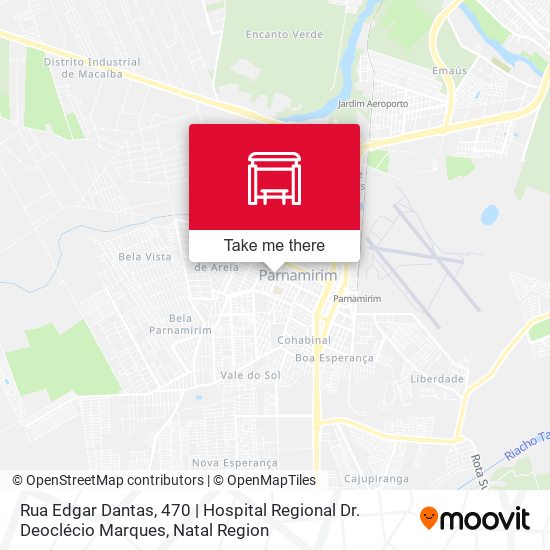 Mapa Rua Edgar Dantas, 470 | Hospital Regional Dr. Deoclécio Marques