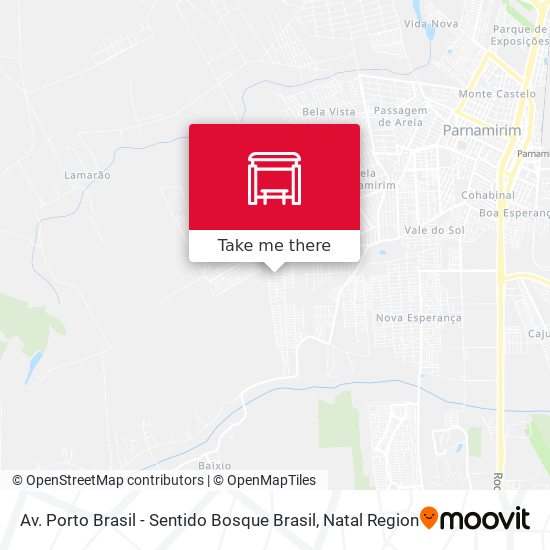 Av. Porto Brasil - Sentido Bosque Brasil map