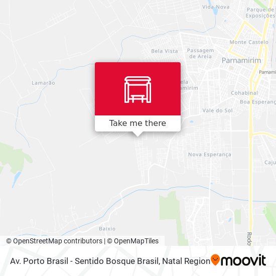 Av. Porto Brasil - Sentido Bosque Brasil map