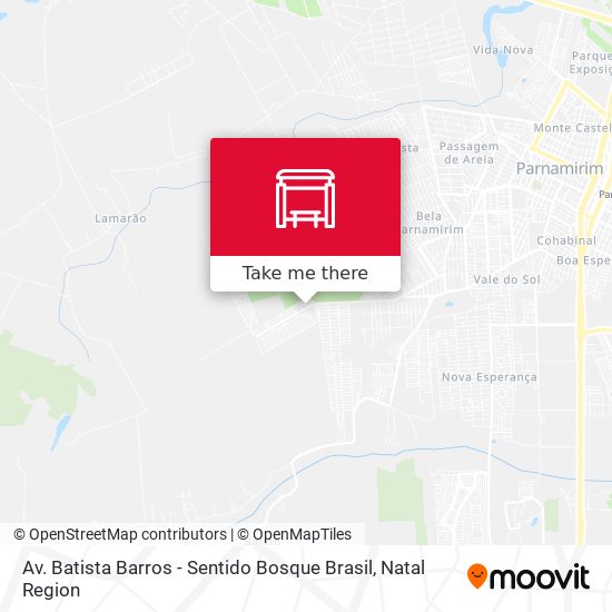 Av. Batista Barros - Sentido Bosque Brasil map
