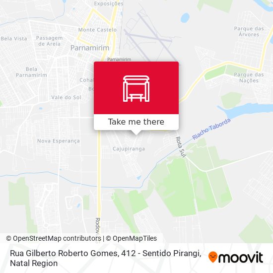 Rua Gilberto Roberto Gomes, 412 - Sentido Pirangi map