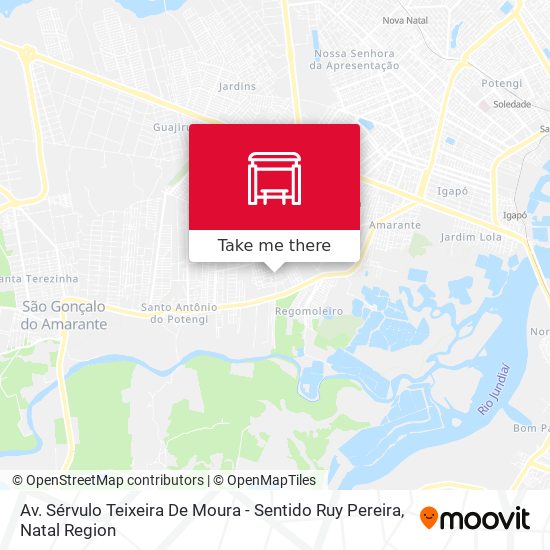 Av. Sérvulo Teixeira De Moura - Sentido Ruy Pereira map