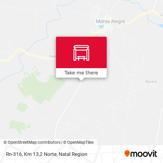 Mapa Rn-316, Km 13,2 Norte