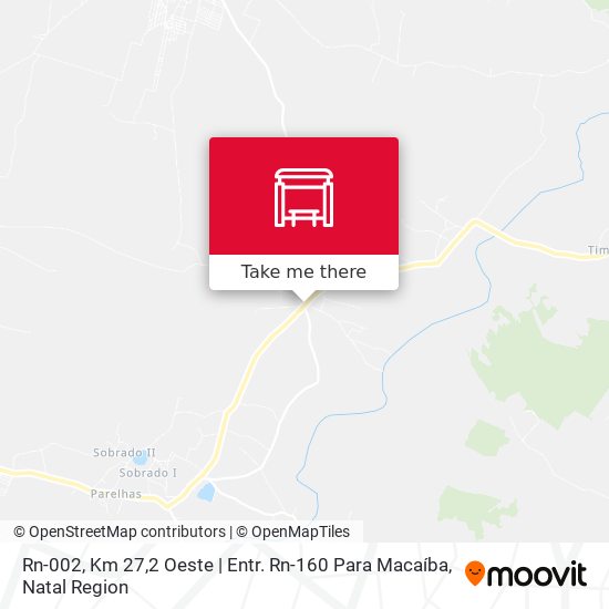 Mapa Rn-002, Km 27,2 Oeste | Entr. Rn-160 Para Macaíba