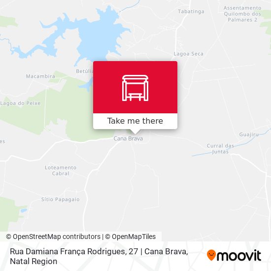 Rua Damiana França Rodrigues, 27 | Cana Brava map