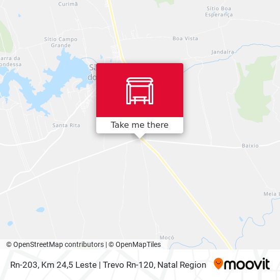 Rn-203, Km 24,5 Leste | Trevo Rn-120 map