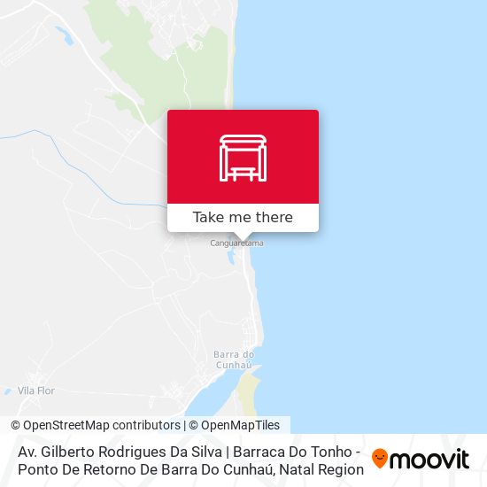 Mapa Av. Gilberto Rodrigues Da Silva | Barraca Do Tonho - Ponto De Retorno De Barra Do Cunhaú