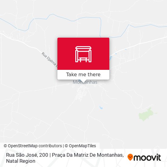 Rua São José, 200 | Praça Da Matriz De Montanhas map