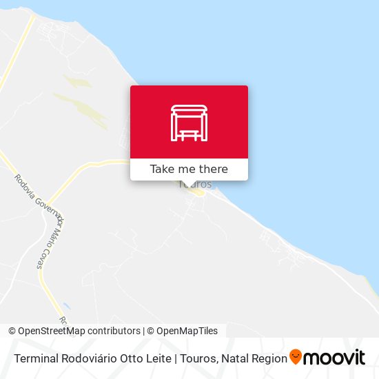 Mapa Terminal Rodoviário Otto Leite | Touros