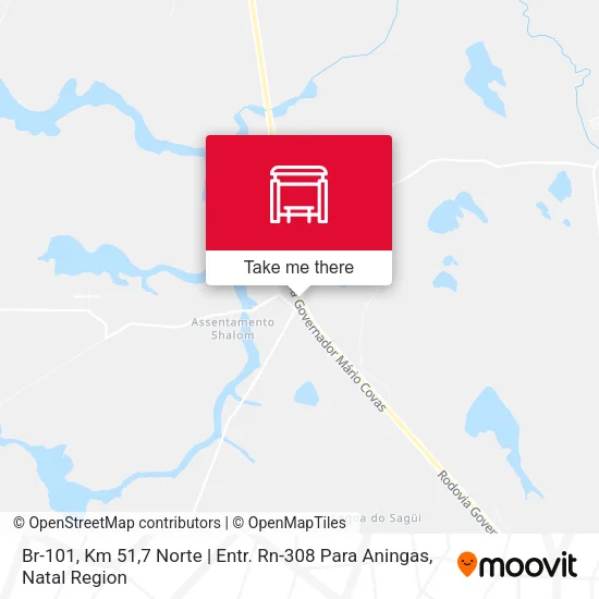 Br-101, Km 51,7 Norte | Entr. Rn-308 Para Aningas map