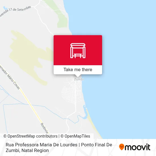 Rua Professora Maria De Lourdes | Ponto Final De Zumbi map