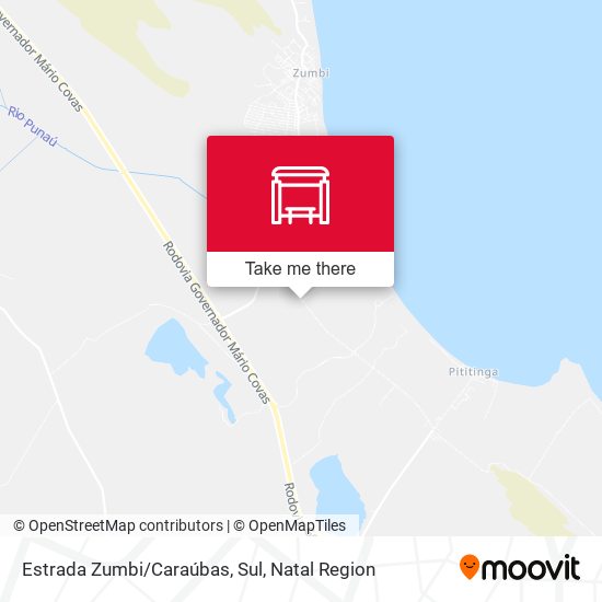 Estrada Zumbi/Caraúbas, Sul map