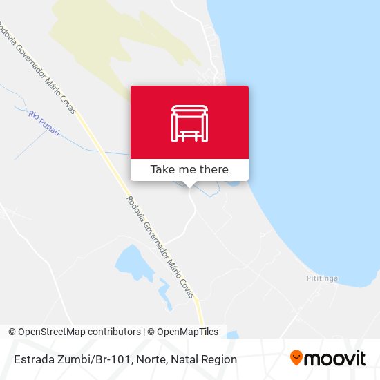 Estrada Zumbi/Br-101, Norte map