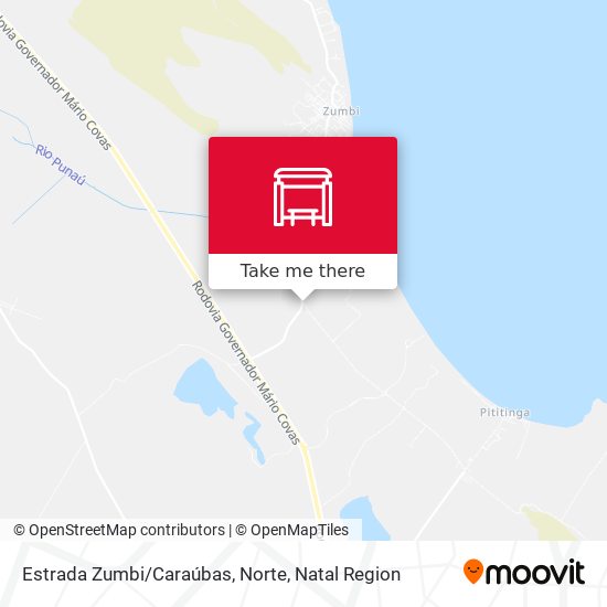 Estrada Zumbi/Caraúbas, Norte map
